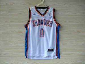 Maillot De Basket Oklahoma City Thunder Russell Westbrook 0 Tissus Sportif Fans Edition Blanc